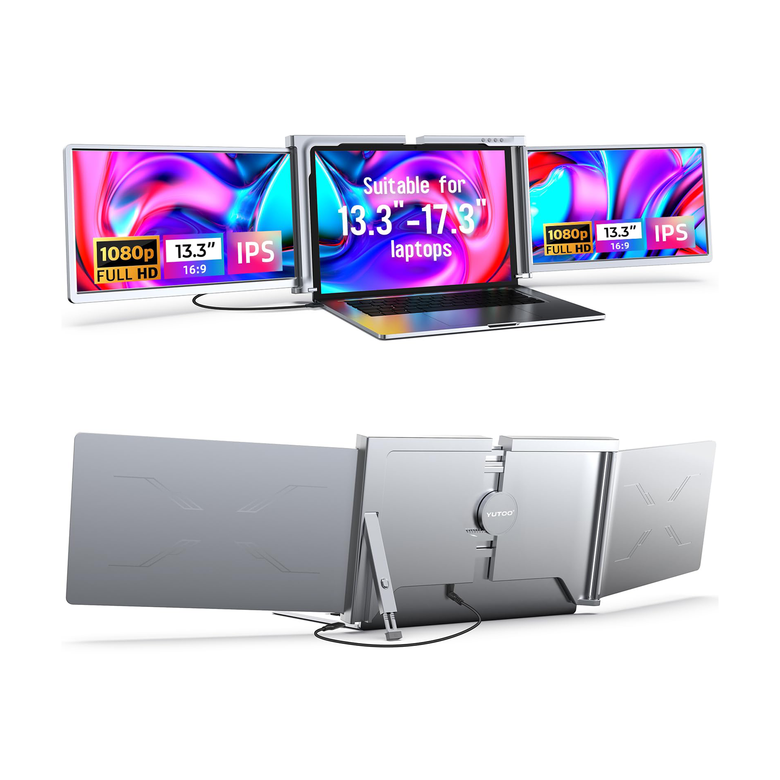 YUTOO 13.3” Triple Laptop Screen Extender
