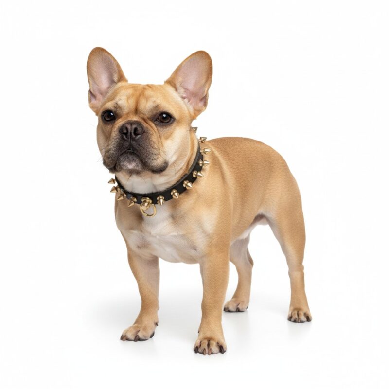 Ranger Leder Stachelhalsband für Französische Bulldoggen