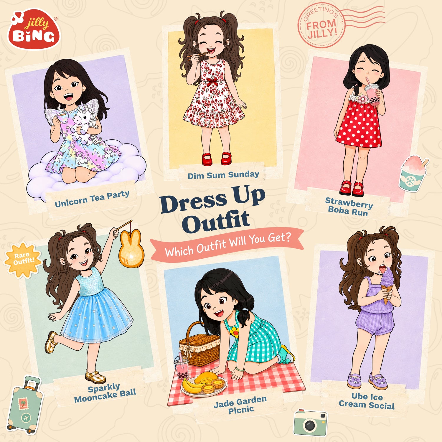 Überraschungsoutfits der Sweet Adventures Kollektion