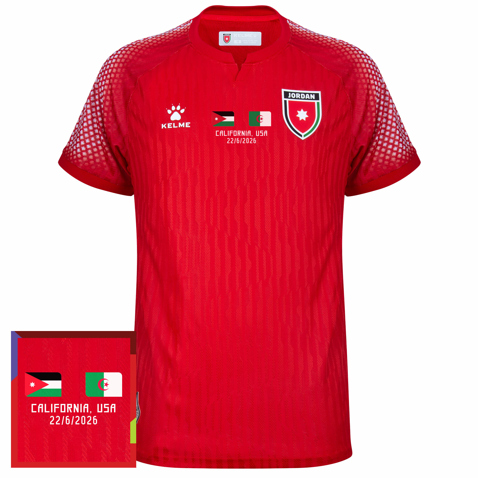 Kelme Jordanien Authentic Away Trikot 2026-2027 incl. Replica Transfer Jordanien v Algerien 22/6/2026