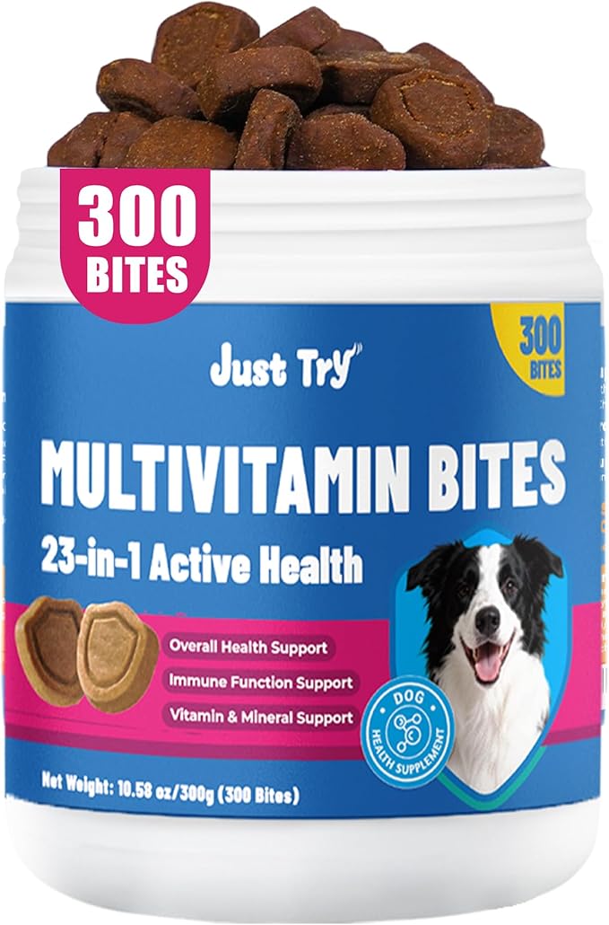 Just Try Hund Multivitamin-Kauartikel | Gelenk- und Hautunterstützung