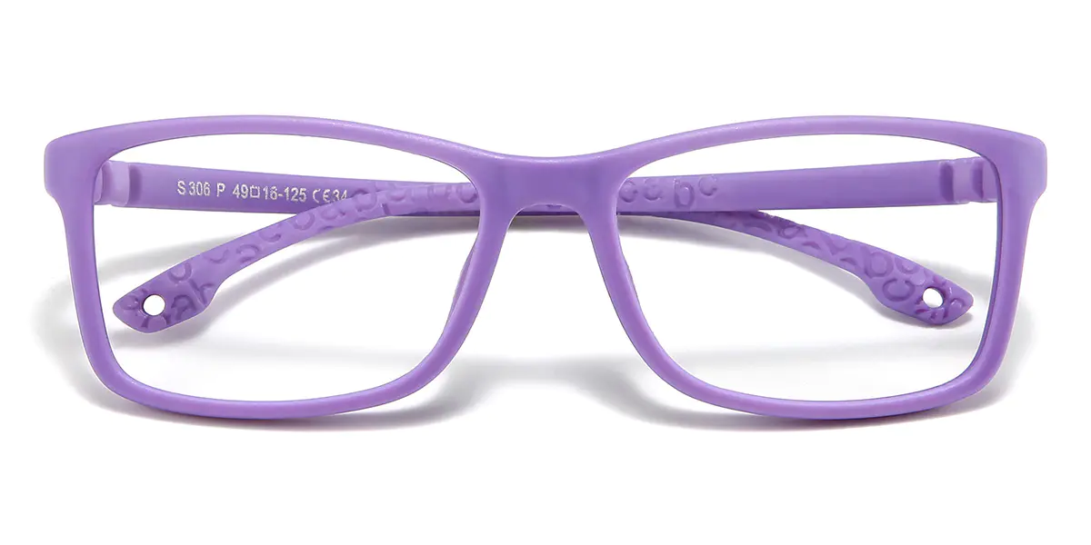 Dario (Age 3-6) - Rectangle Purple Glasses for Boys and Girls