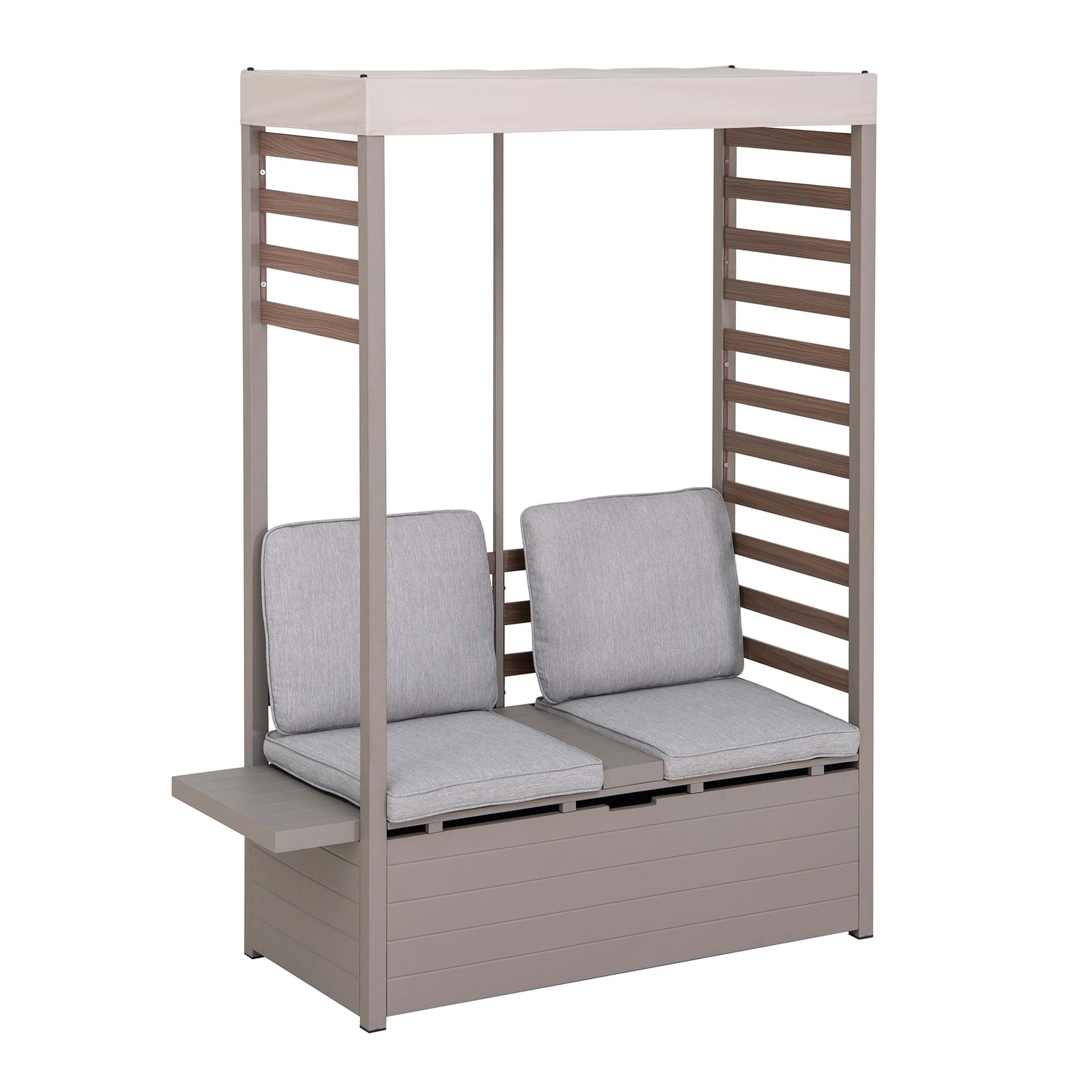 FARO Steel Garden Sofa - 57cm x 147cm, Grey