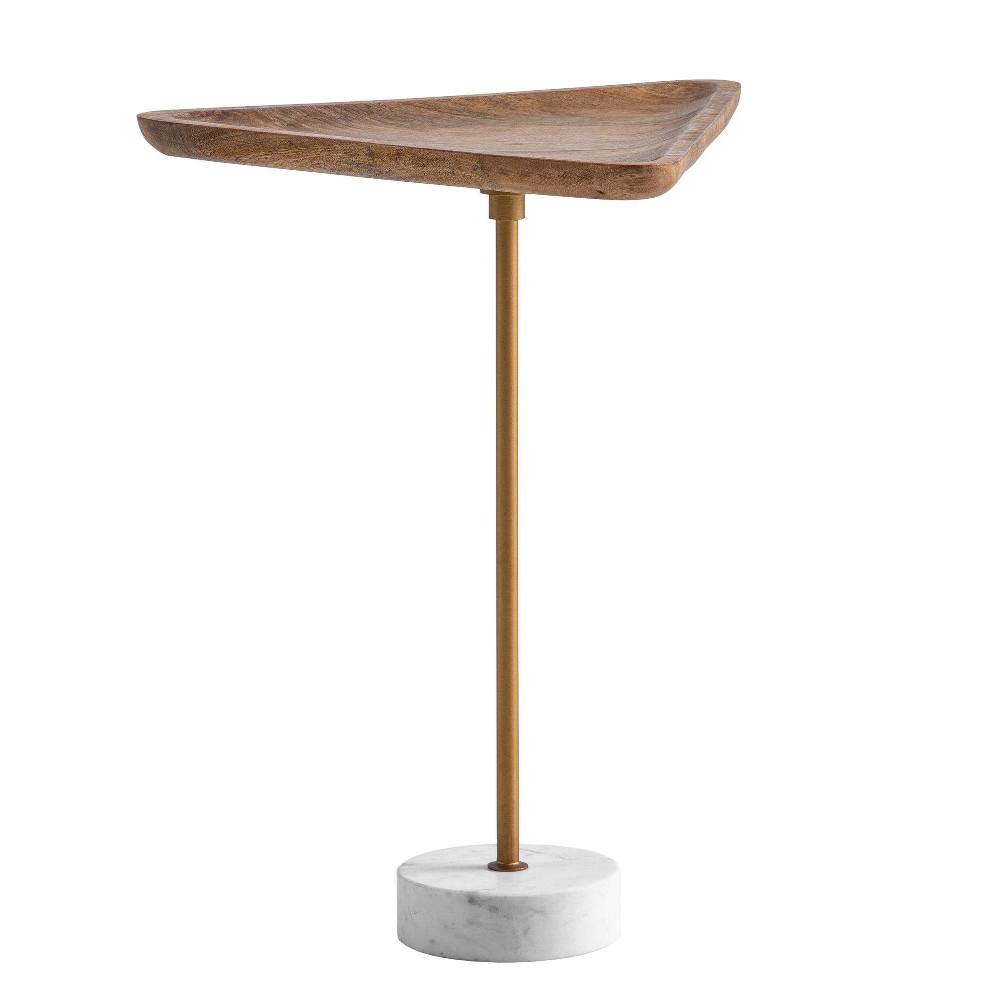 Beistelltisch FineBuy Anstelltisch Massivholz Marmor 45x40 cm Wohnzimmertisch