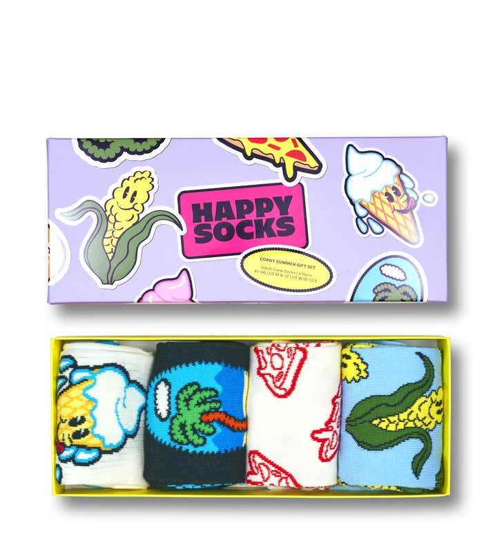 4-Pack Corny Summer Socks Gift Set