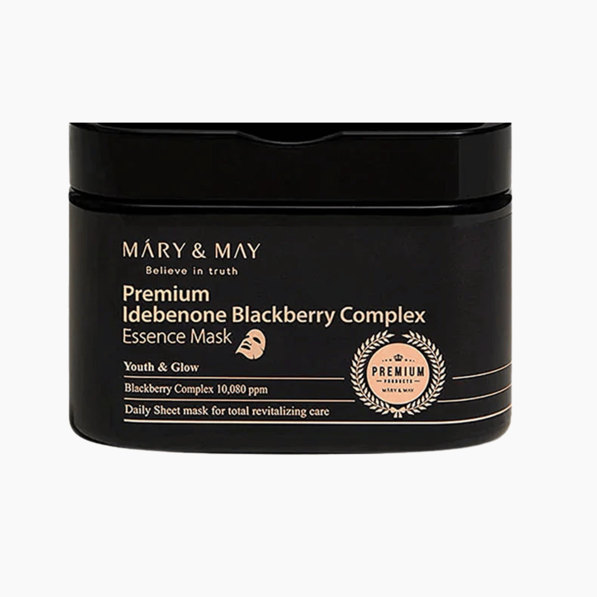 MARY & MAY Premium Idebenone Blackberry Complex Essence Mask 20Stk