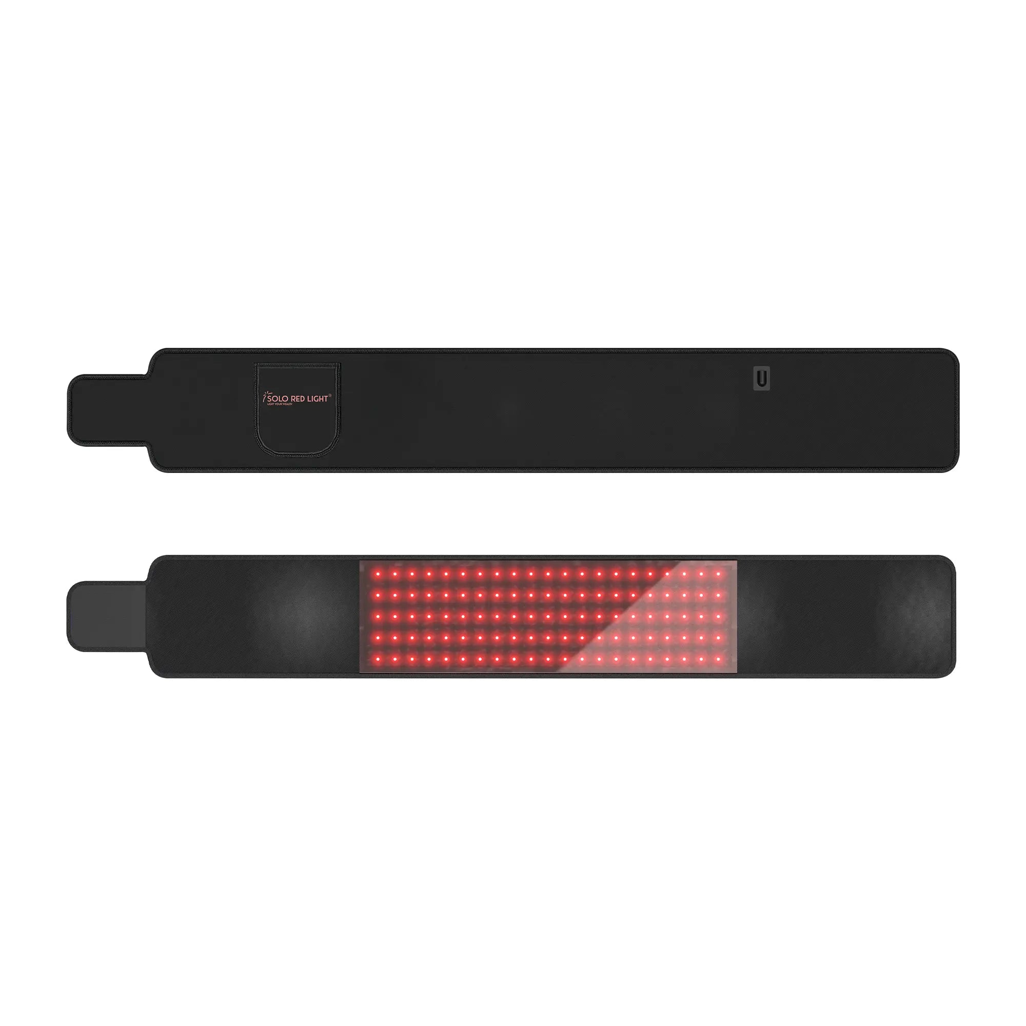 Rotes Lichttherapie-Band mit Vibrationsmassage