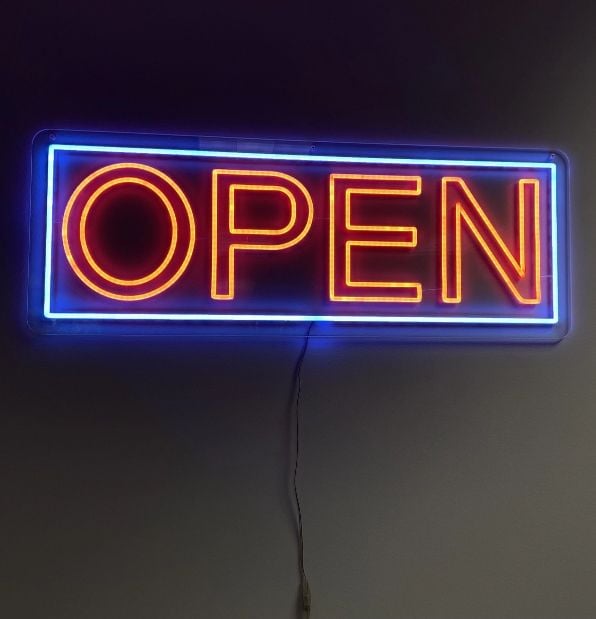 Offenes Neon-Schild