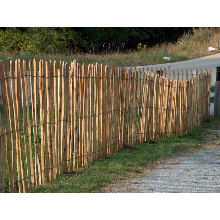 Kastanienzaun Staketenzaun Haselnuss 1,00 x 5 m (4/5 cm)