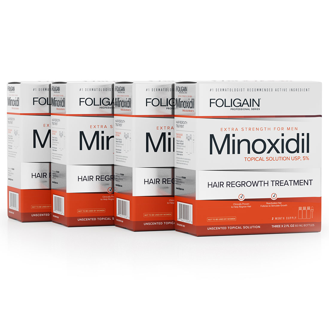 FOLIGAIN MINOXIDIL 5% HAIR REGROWTH TREATMENT For Men (24 fl oz) 720ml 12 Month Supply