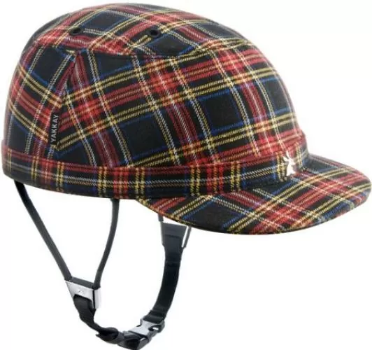 YAKKAY Velohelm Schwarz + Cover Paris Blau Rot