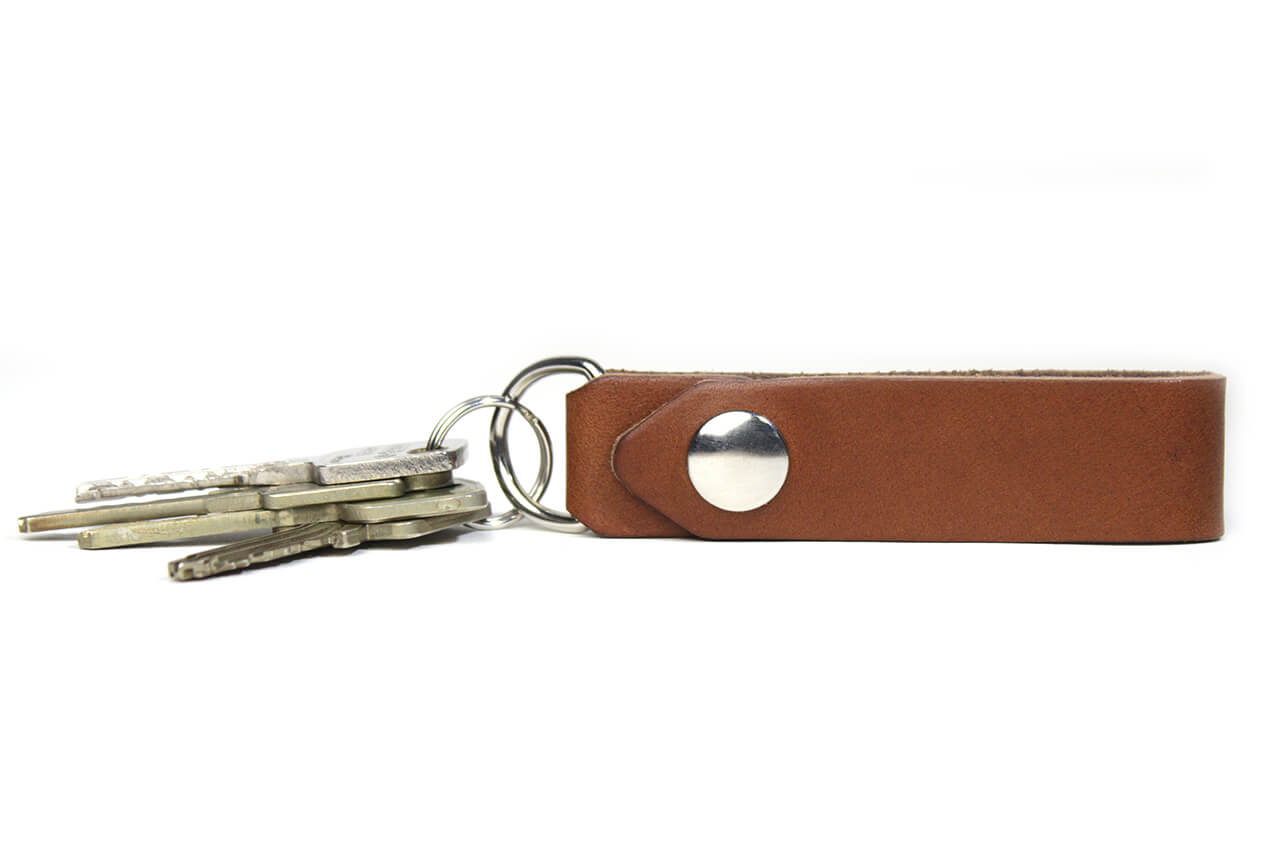 Keychain ELLON made of leather