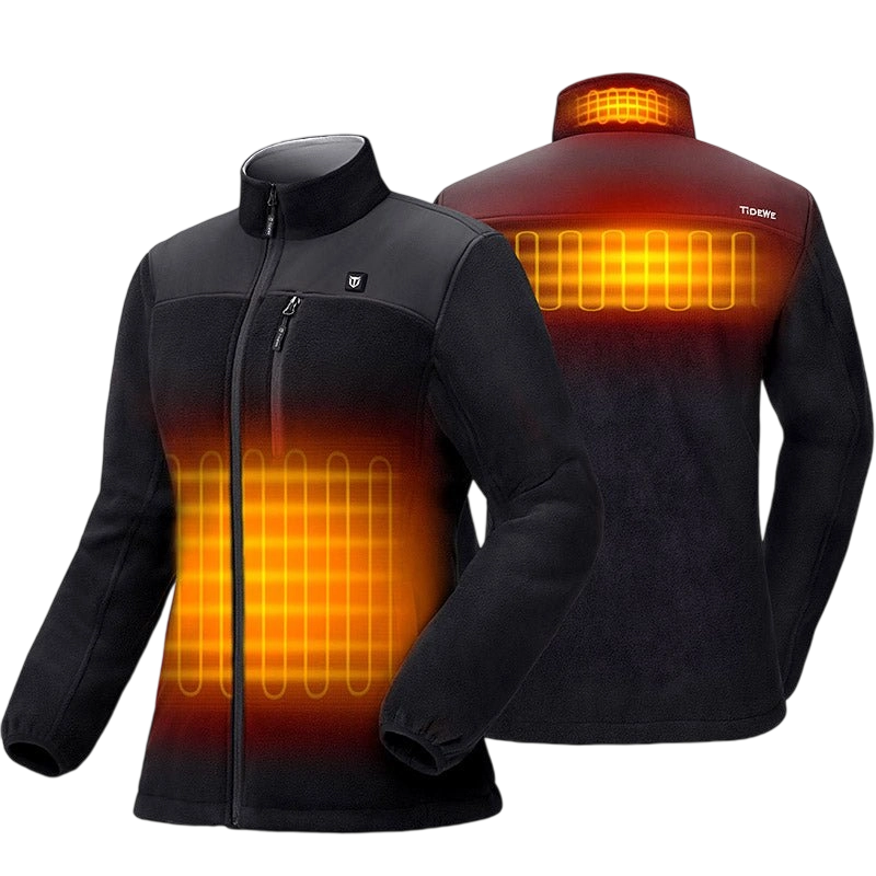 Women’s Heated Jacket Fleece with Battery Pack, Rechargeable Coat for Hunting