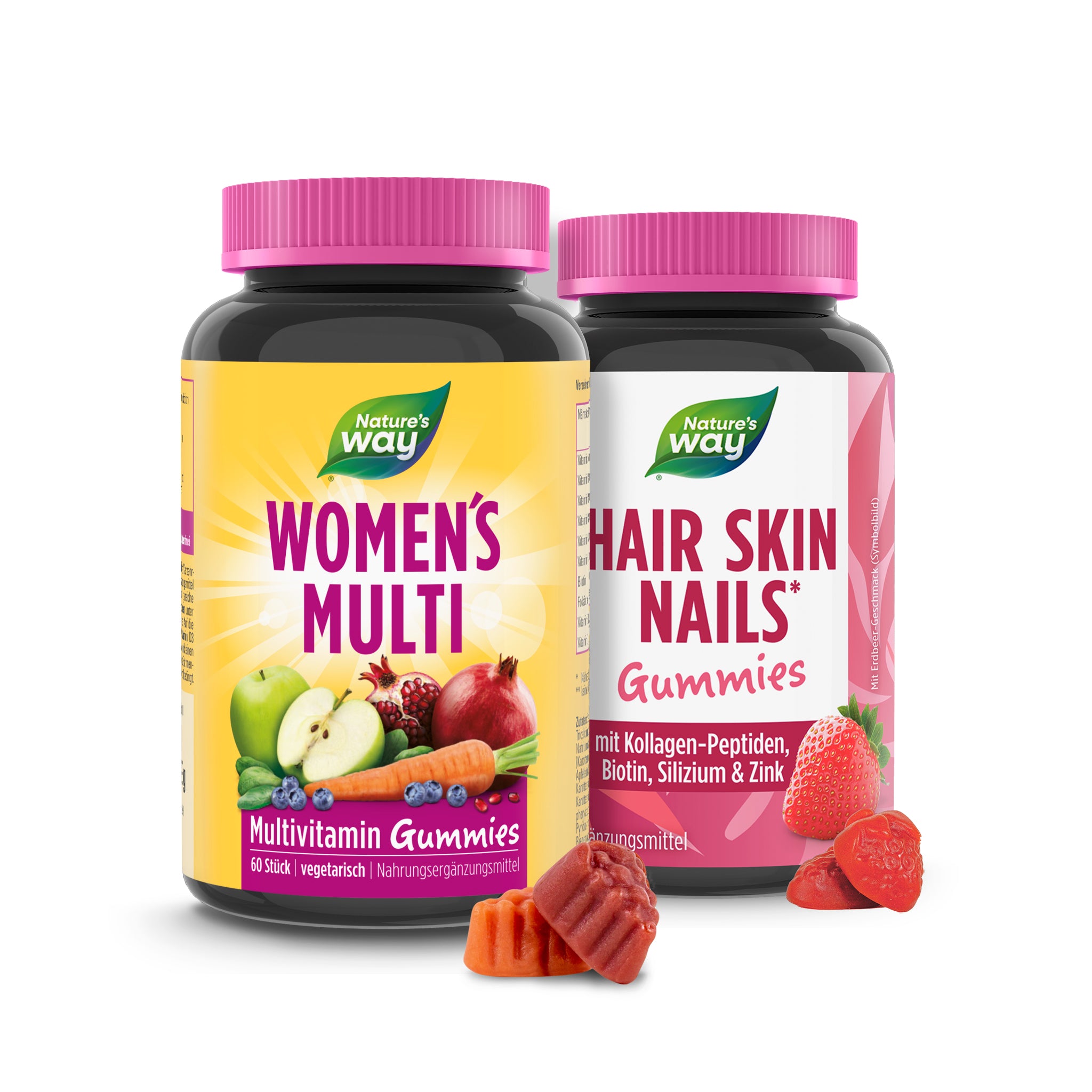 Women’s Starter Set | Vitamine für Frauen | A-Z Multivitamin | Hair Gummies mit 2500 µg Biotin | 120 Stk