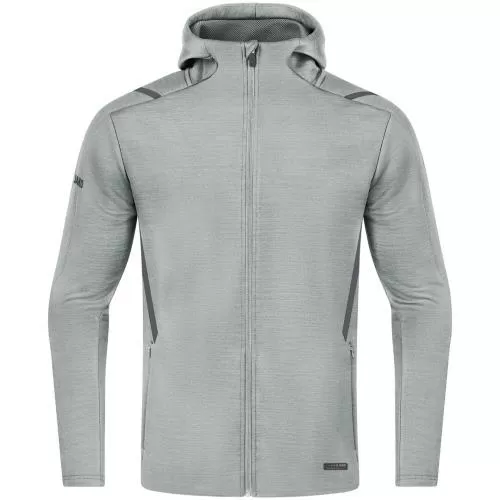 Jako Freizeitjacke Challenge mit Kapuze - hellgrau meliert/anthra light