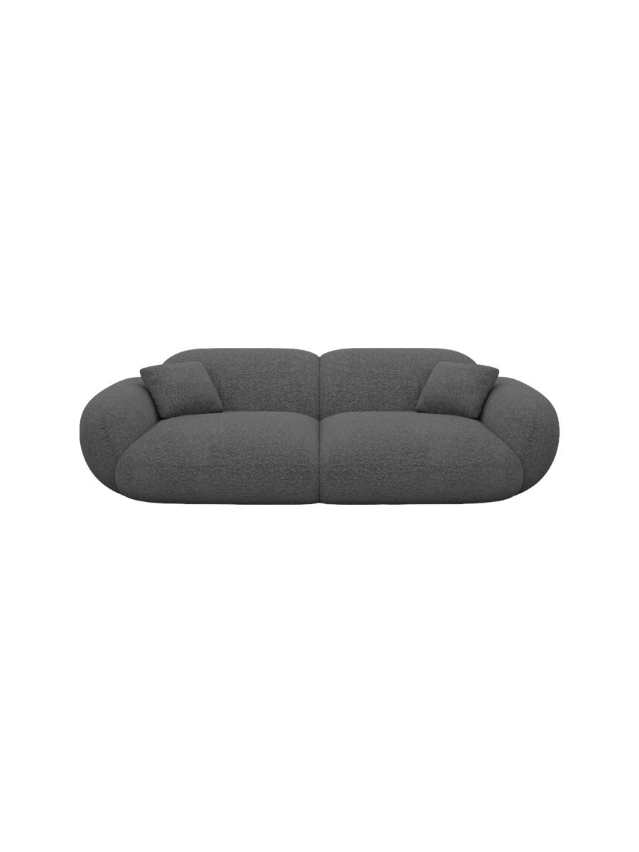 2-Sitzer Design Sofa „Alma“ mit Bouclé-Bezug
