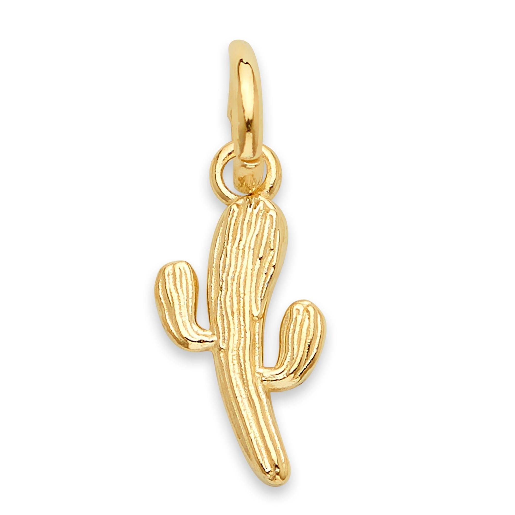 10k/14k Solider Gold Kaktus Charm - Symbolische Schmuckgeschenke