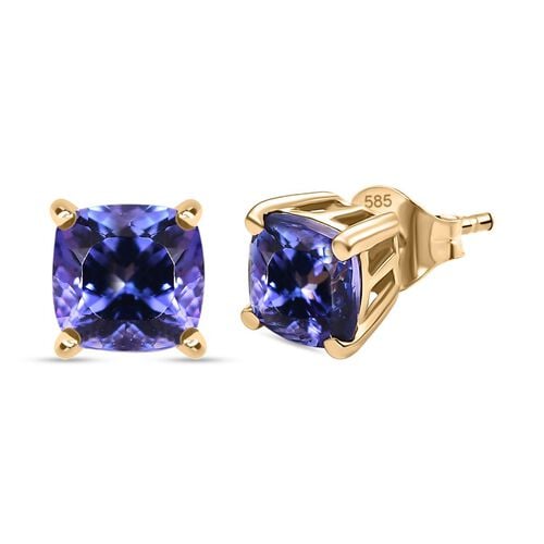 AAA Tanzanite Earrings in 585 Gold - 1.95 ct.