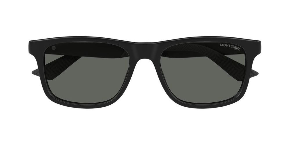 Montblanc MB0432S Schwarze Quadrat-Sonnenbrille