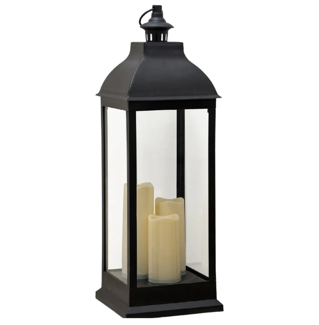Classic Black 71CM Outdoor Battery Powered Lantern