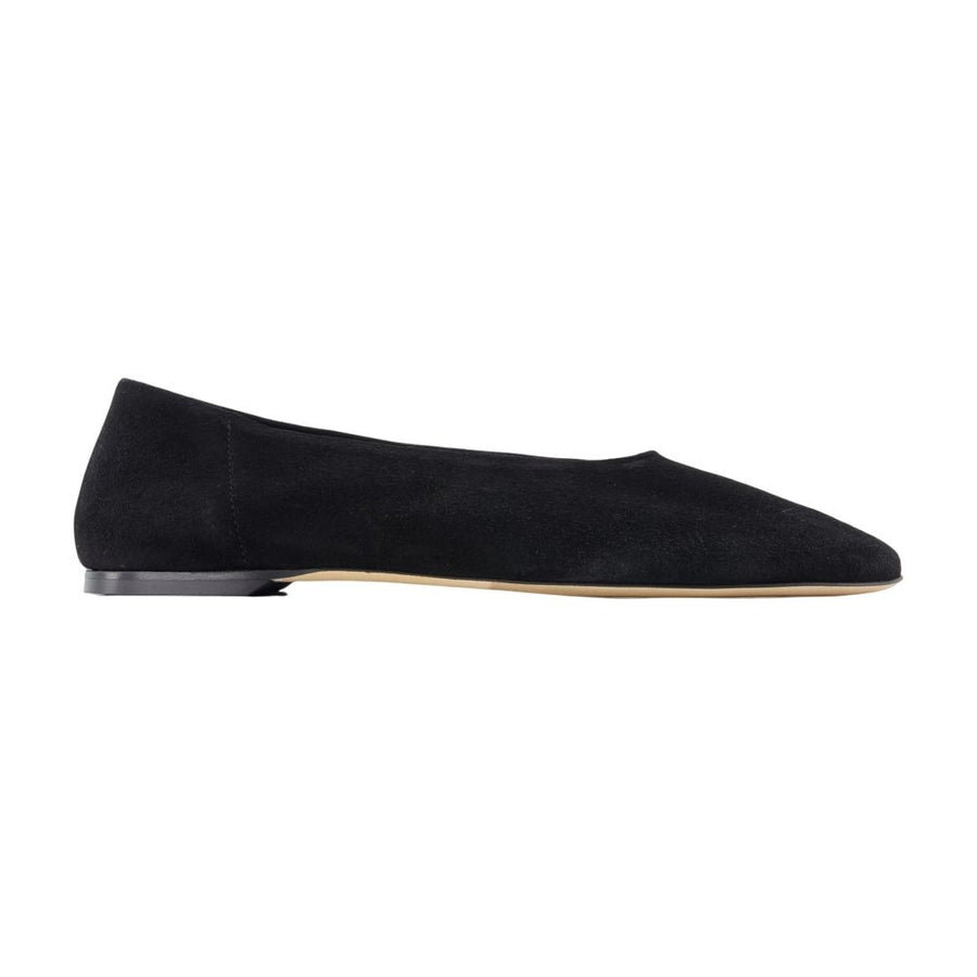 Toteme Kalbsleder Slip Flat — Schwarz