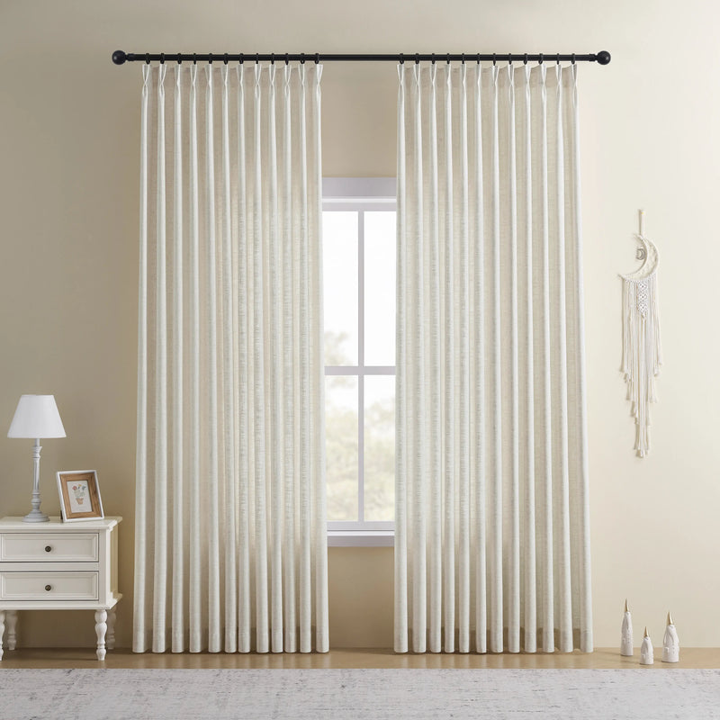 CurtainUK Custom Linen-Blend Curtains – Elegant Luxurious Drapes Tailored for Every Room