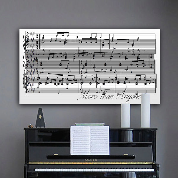 Sheet Music On Canvas - A Custom Made Canvas With Your Song