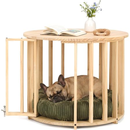 Veehoo Dog Crate Table with Pet Bed