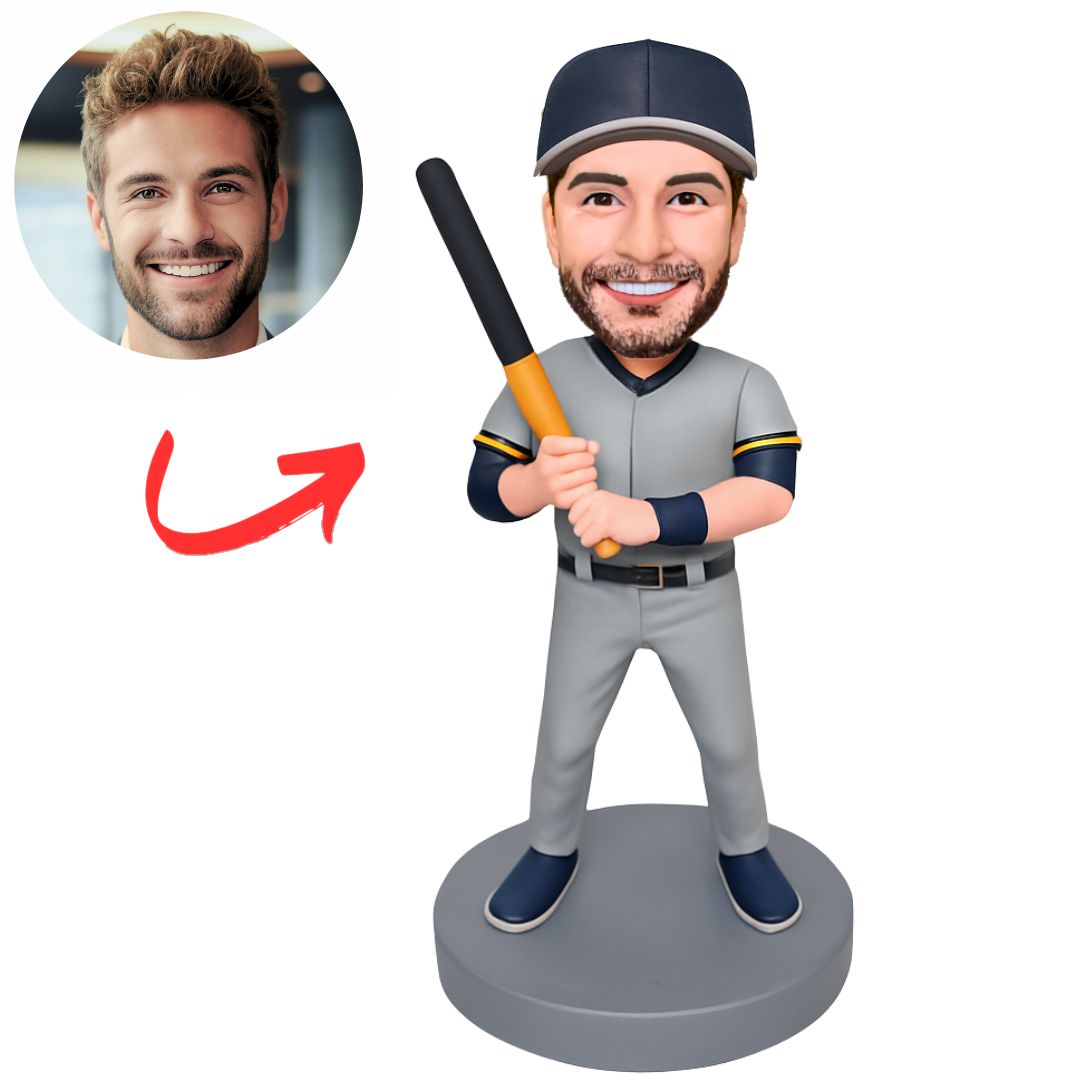 Sportmann mit Baseballschläger Individuelle Baseball Bobbleheads