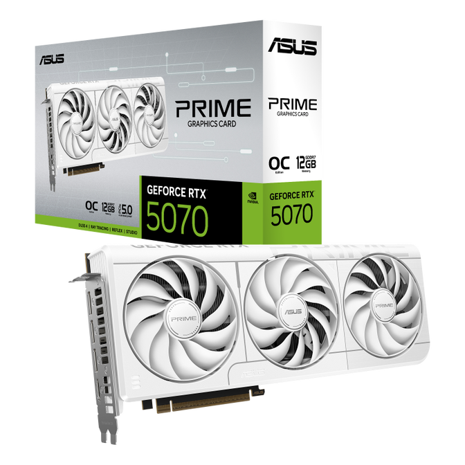 ASUS Prime GeForce RTX 5070 White OC Grafikkarte, 12288 MB GDDR7