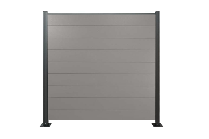 XXL Komplettset light WPC Zaun / Sichtschutz / Steckzaun