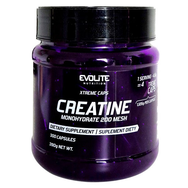 Evolite Nutrition Creatine Monohydrate Xtreme Caps 300 capsules