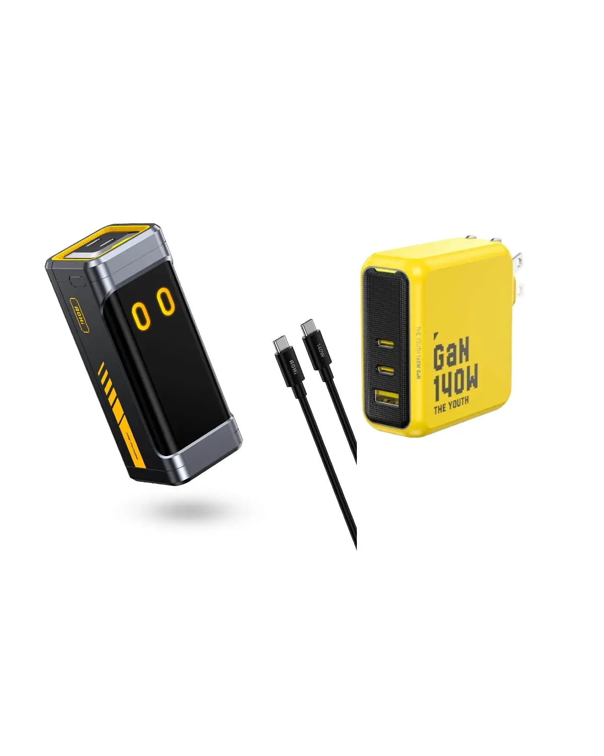 Das FUTURE STARSHIP PRO PD 3.1 210W 10000mAh Power Bank mit 140W GaN YOUTH Schnellladegerät