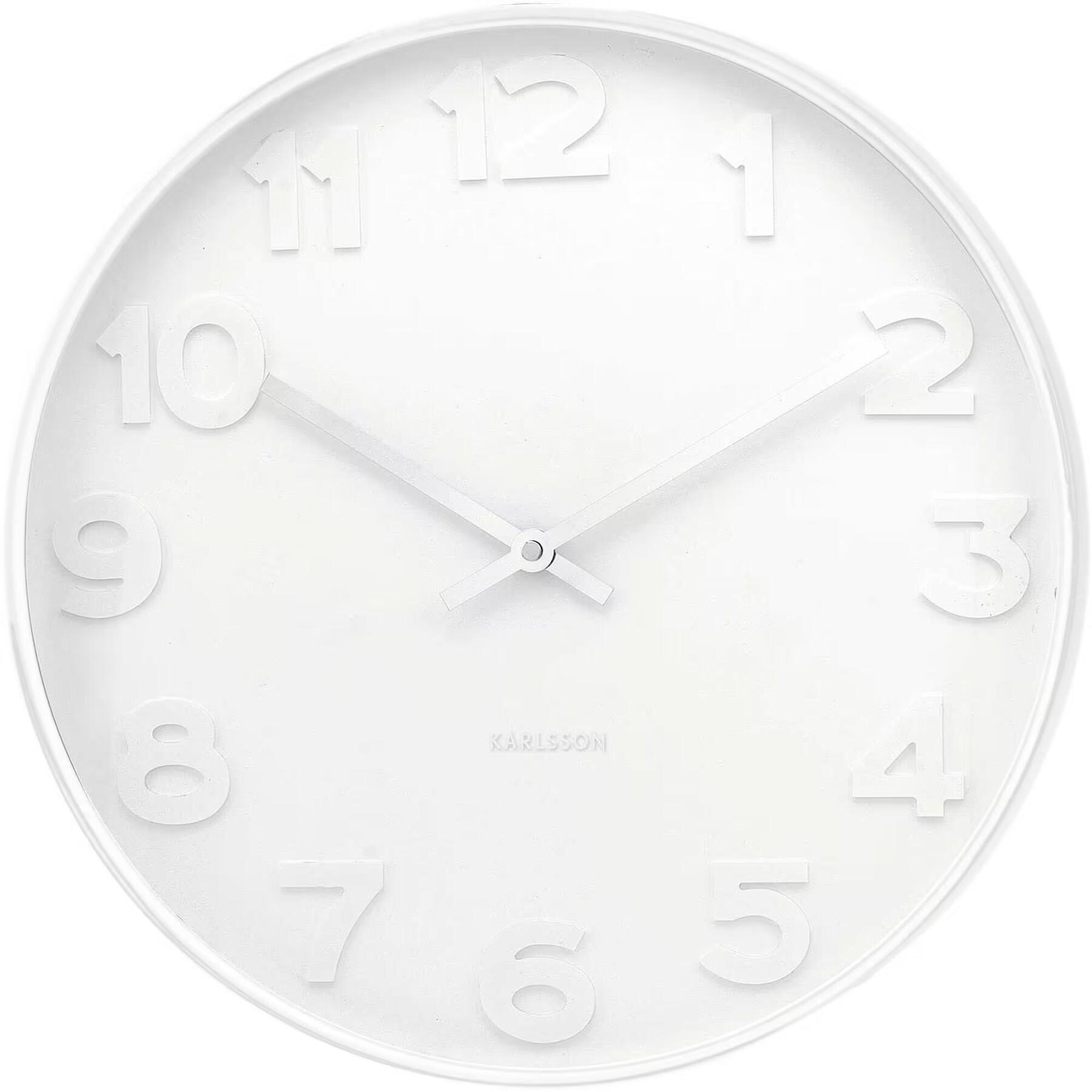 Wanduhr Karlsson Mr. White Numbers Large