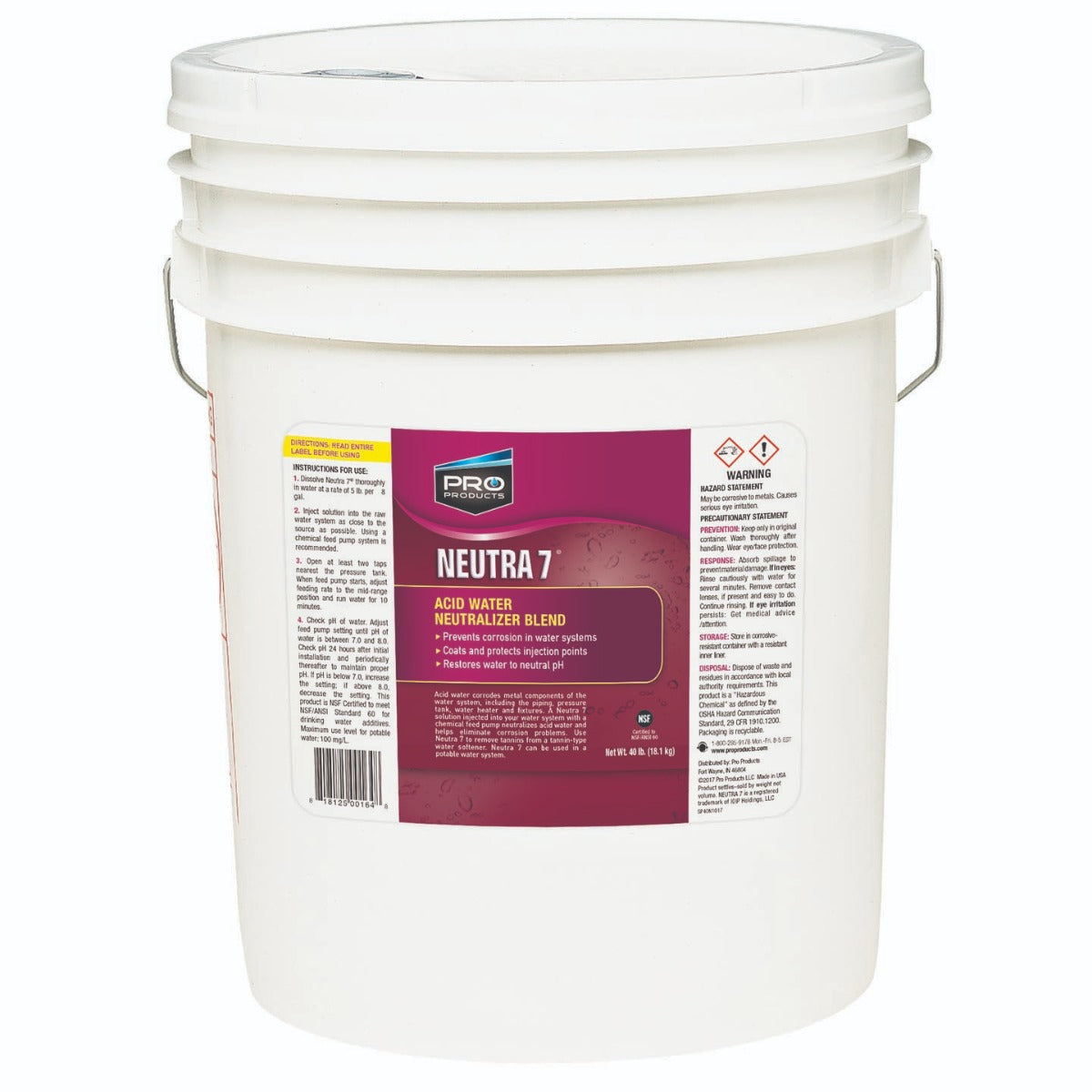 Pro Produkte Neutra 7 Säure Wasser Neutralisierer (40 lb Eimer, #SP40N)