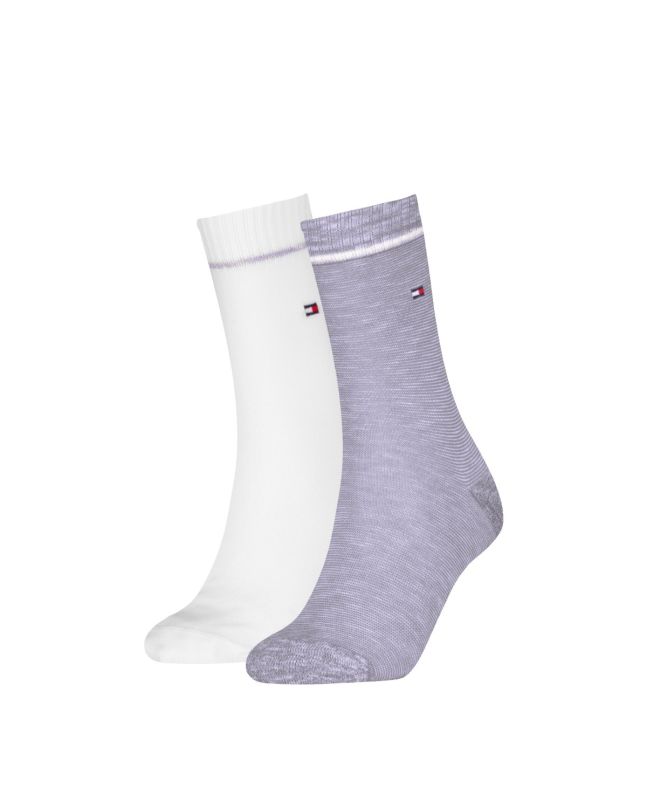 Ladies Socks with Light Stripe - 2 Pairs