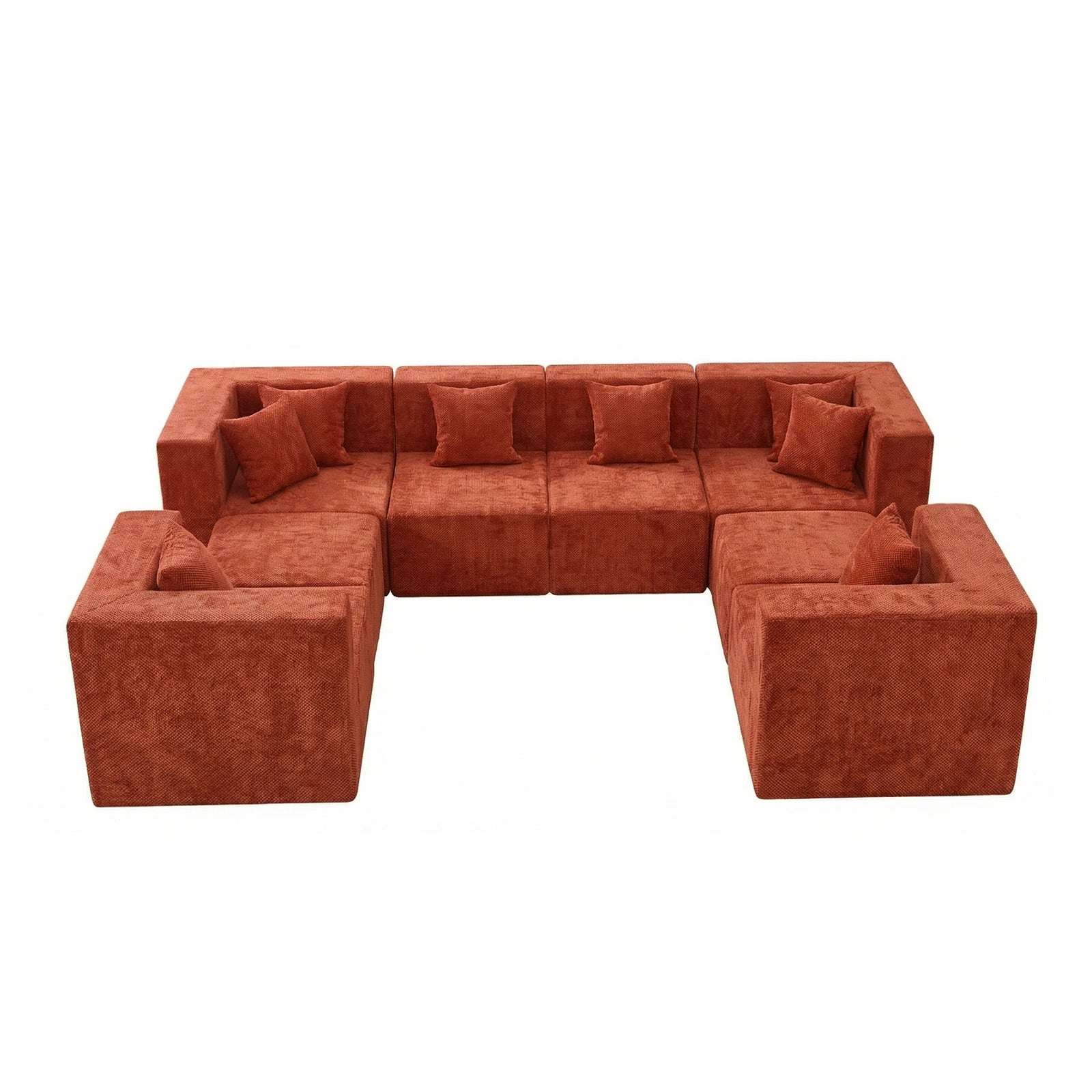 8-Sitzer U-förmiges Sofa (Chenille)