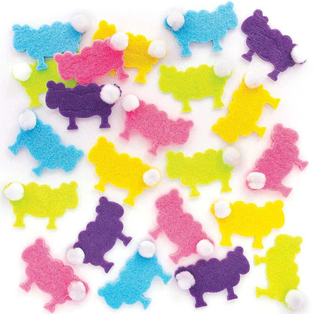 Flauschige Schafe Filzaufkleber