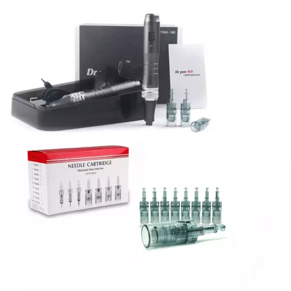 Set: Mikro-Nadel Dermapen von Dr. Pen (mit Display) - inklusive 25 Einwegnadeln