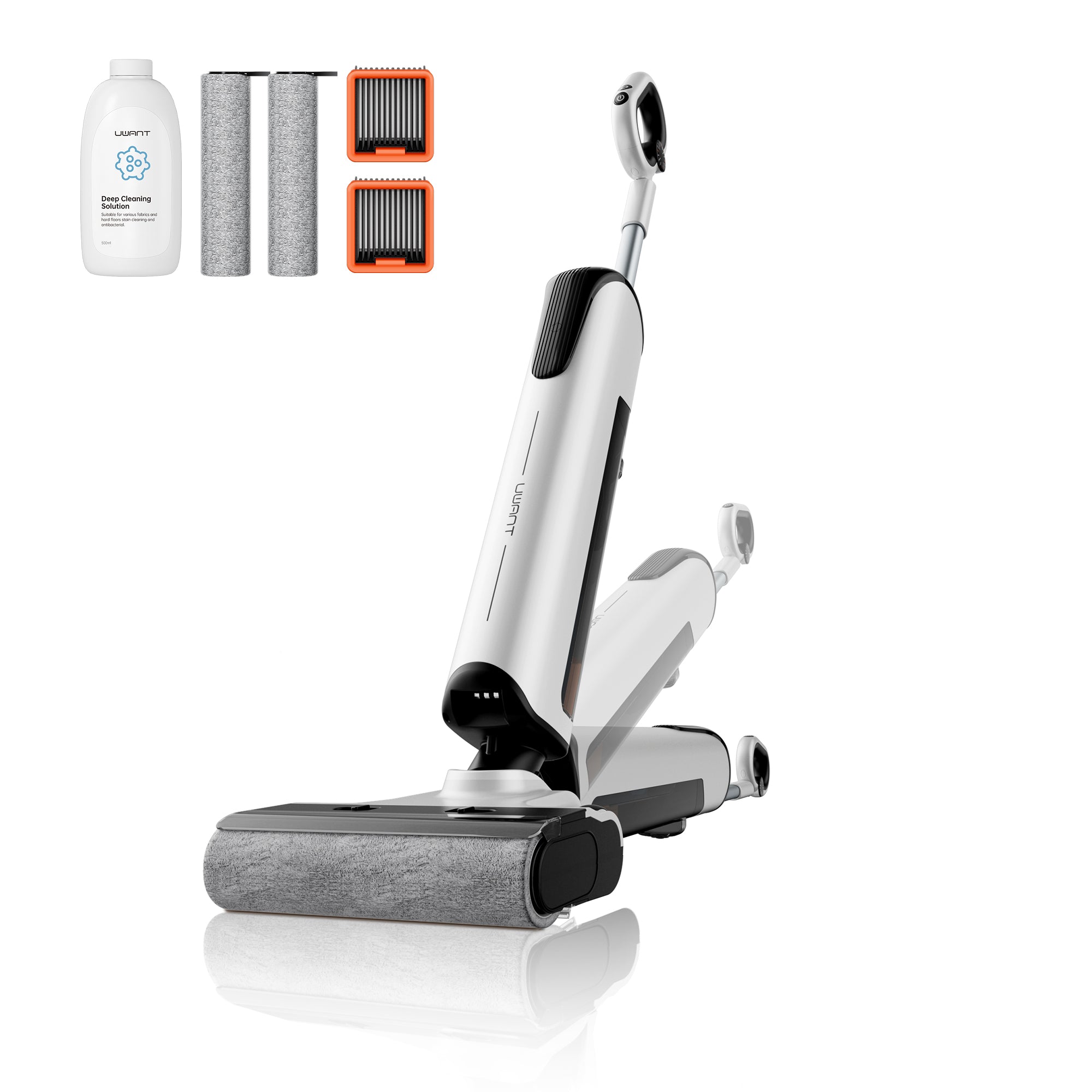 D100 Cordless Wet Dry Vacuum Cleaner 180° Lay-Flat and Self-Cleaning Brush Roll Vacuum Mop