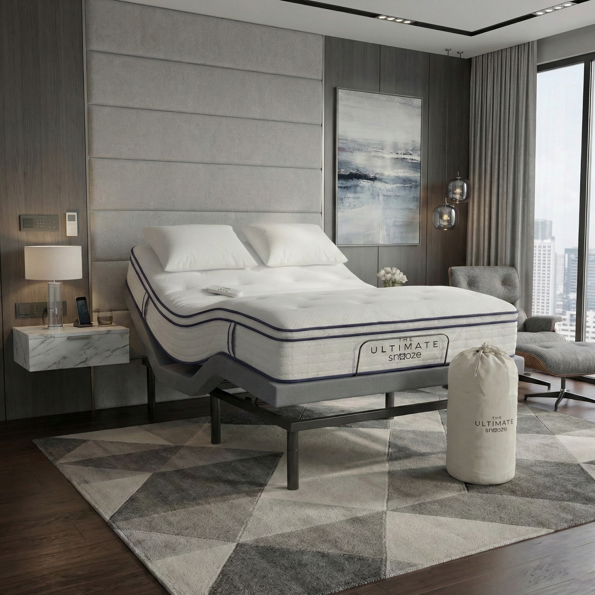 Gary Brecka Elite™ Organic Mattress Bundle mit 5.0 Verstellbarem Rahmen