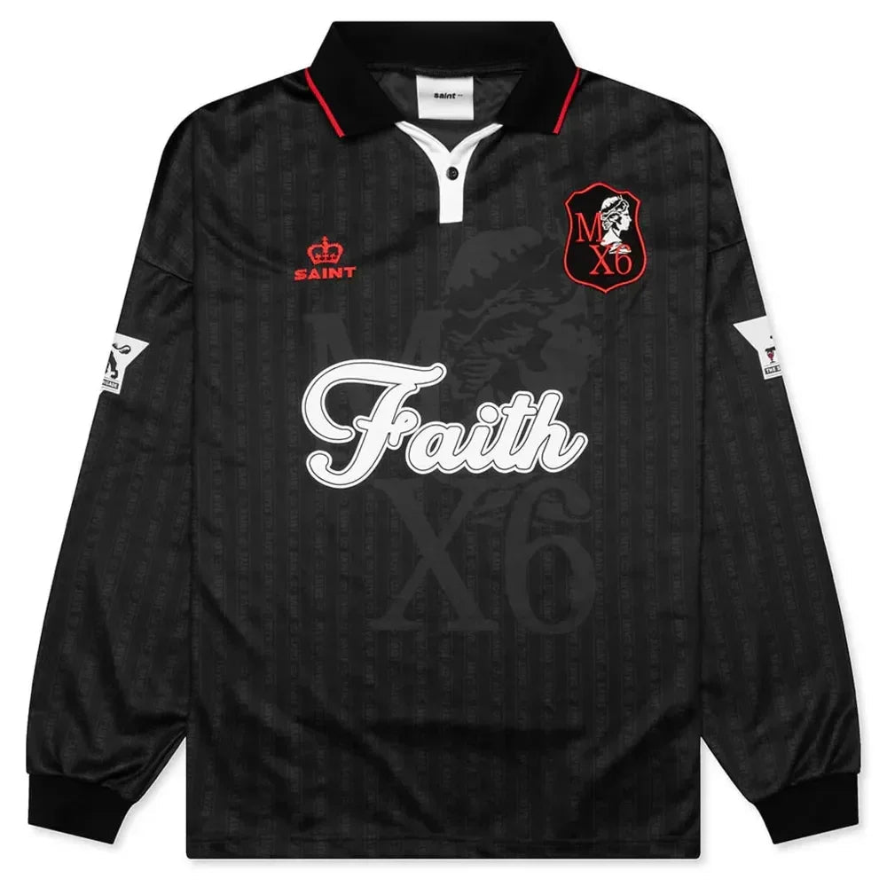 Saint Michael Glaubens Fußballshirt Schwarz