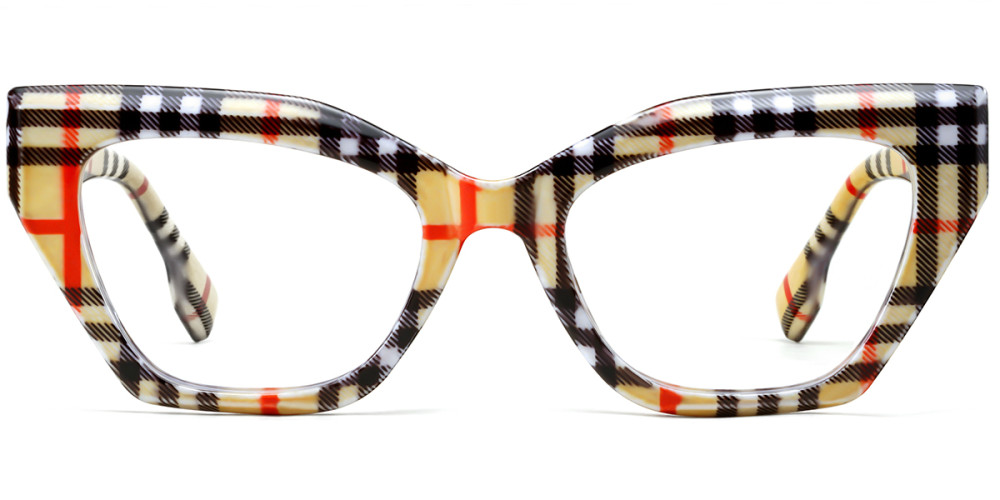 Cateye Brown Stripe Frame