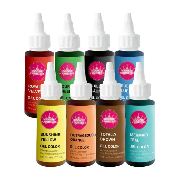 Cookie Countess Gel-Farben-Set - Kernset mit 8 Farben