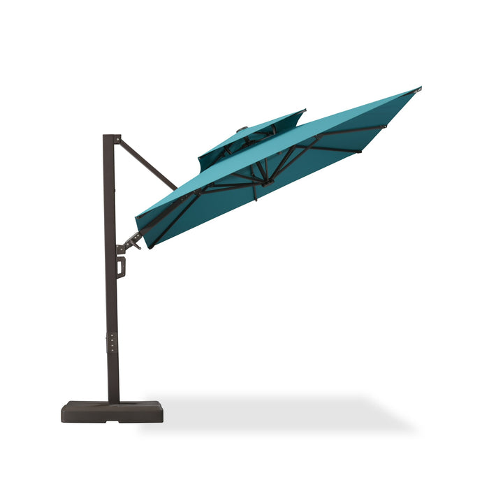 PURPLE LEAF Provence Serie Offset Cantilever Sonnenschirm mit Bronze-Rahmen