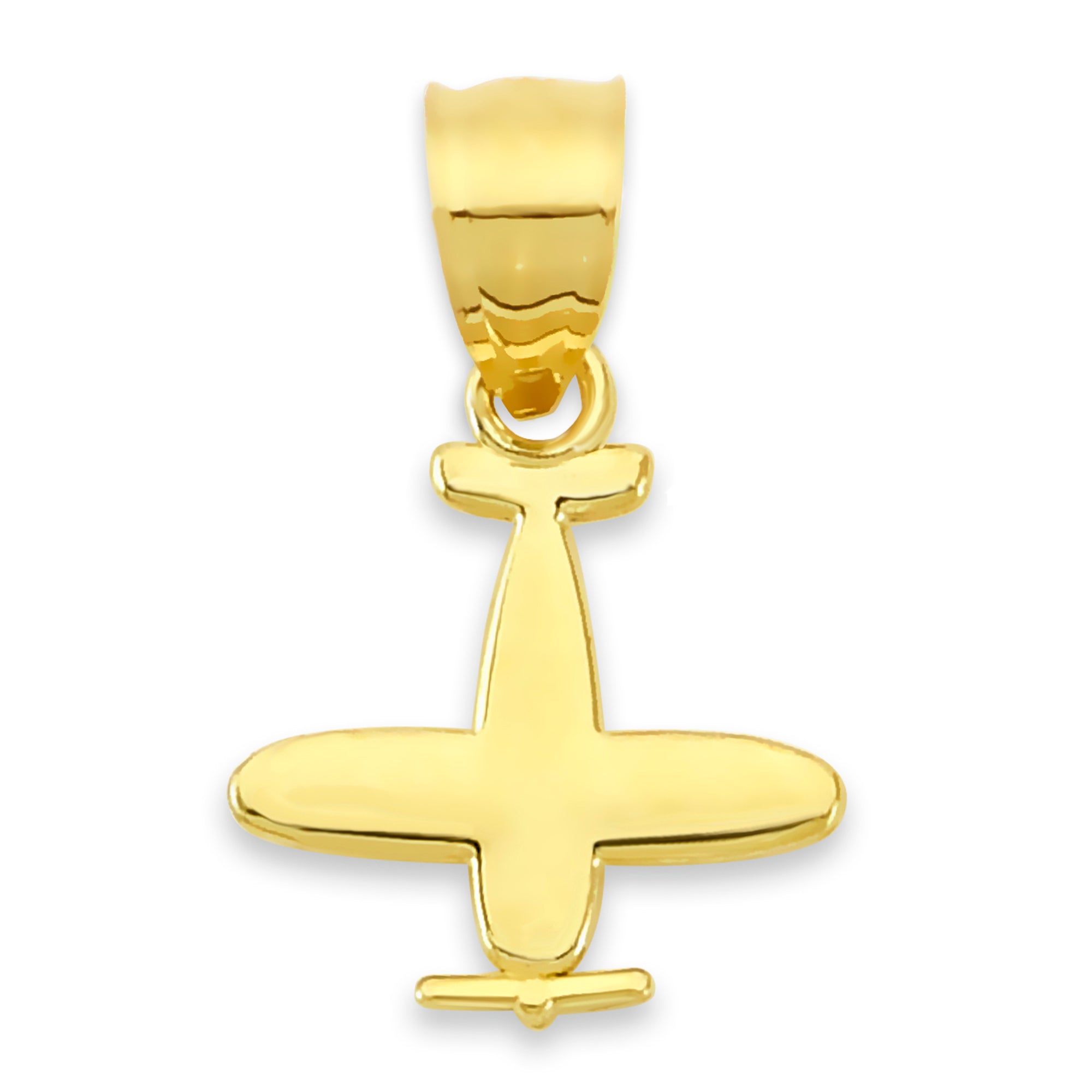 10k/14k Echte Gold Flugzeug Charm - Reise Schmuck für Armband