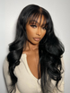 13x4 and 7x5 Pre-Everything Lace Frontal Fluffy Loose Wave Wig with Face Framing Curtain Bangs
