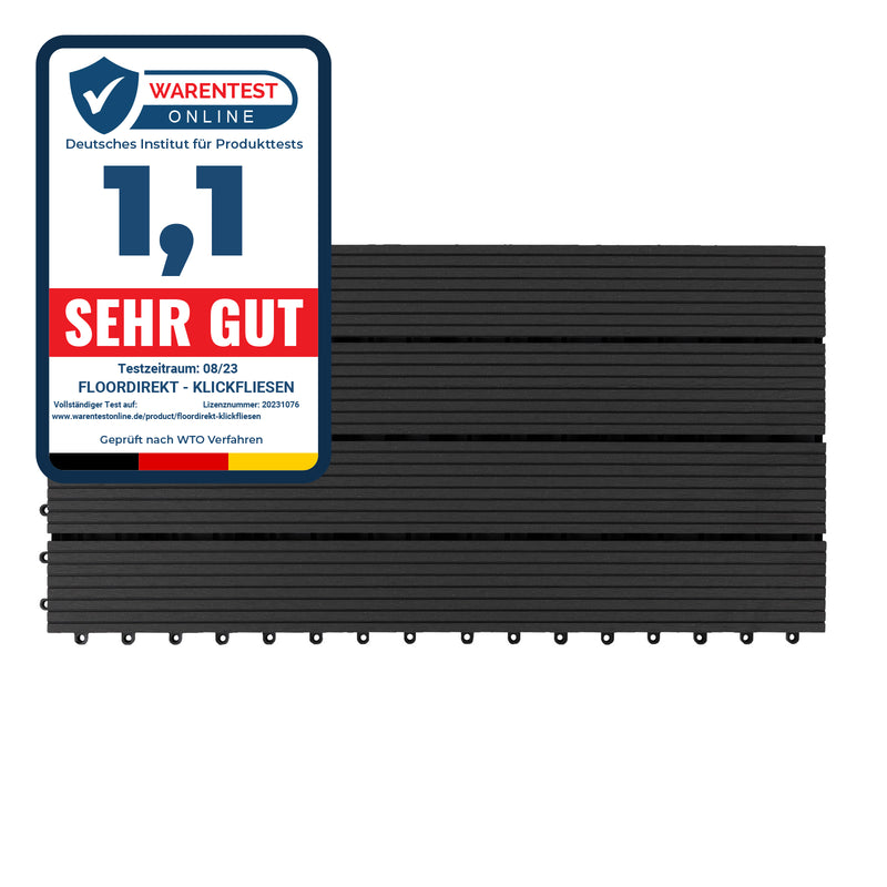 WPC Terrace Board "Royal" - Anthracite - 30 x 60 cm