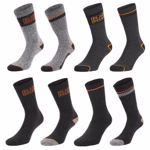 Black+Decker Crew Work Socks Unisex 20-Pair Pack