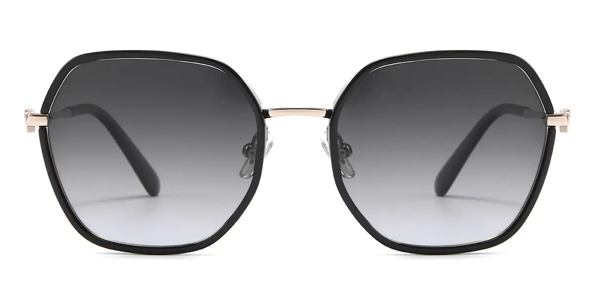 Brok - Square Black Sunglasses for Men & Women